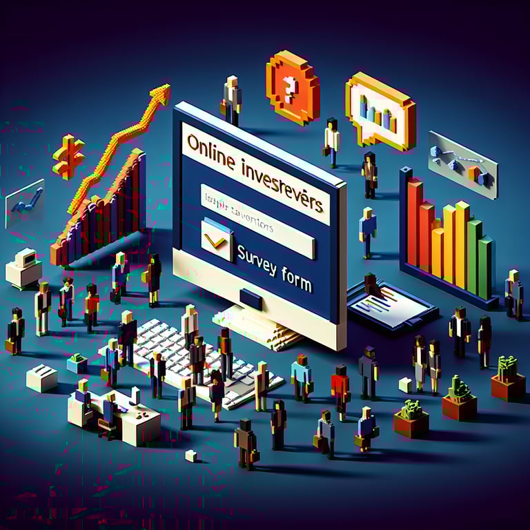 Artistic 3D voxel matrix representing investor feedback data
