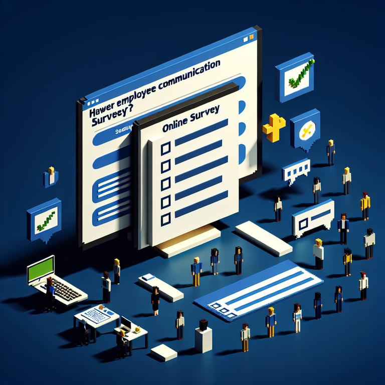 Artistic voxel depiction of team dialogue networks in employee surveys