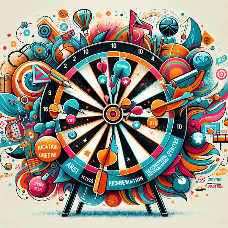 Bullseye illustration symbolizing targeted Recreation Center survey questions