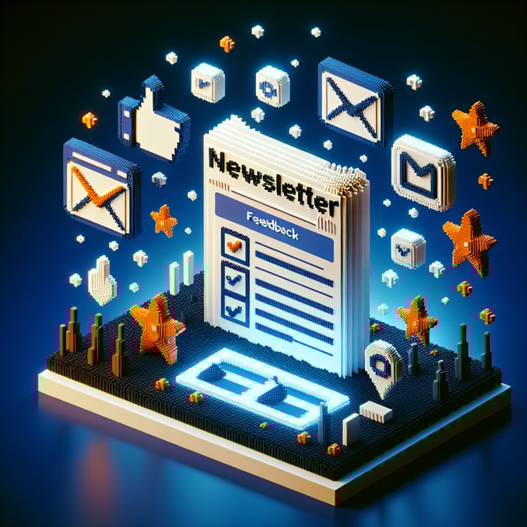 3D voxel sculpture illustrating reader feedback data