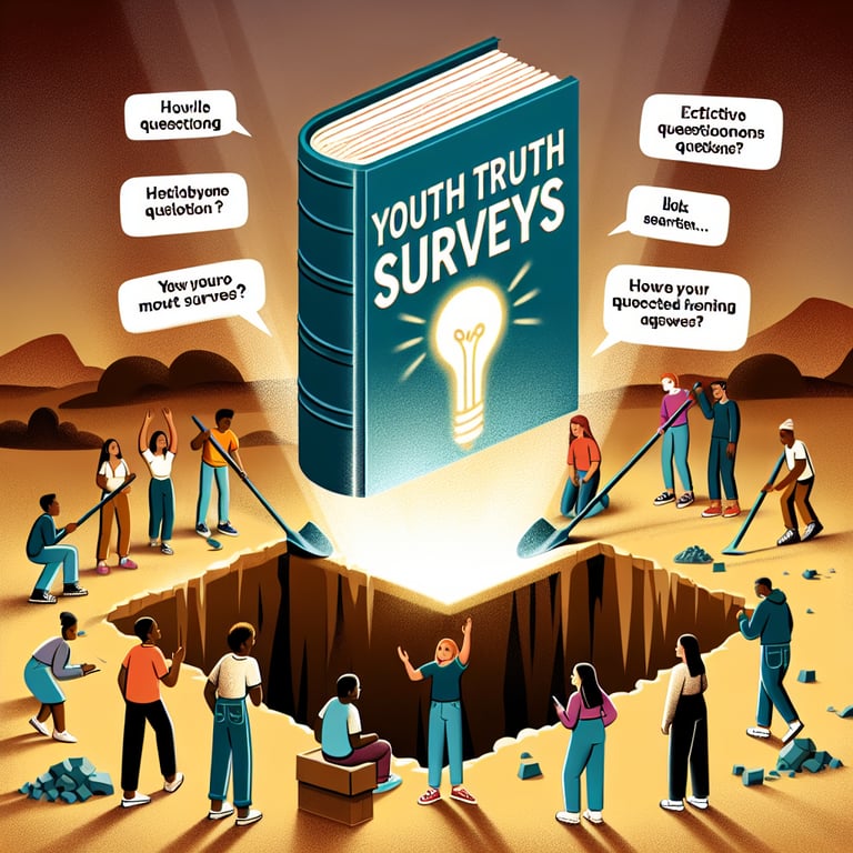 YouthTruth survey questions guide illustrating effective questioning techniques and expected outcomes.