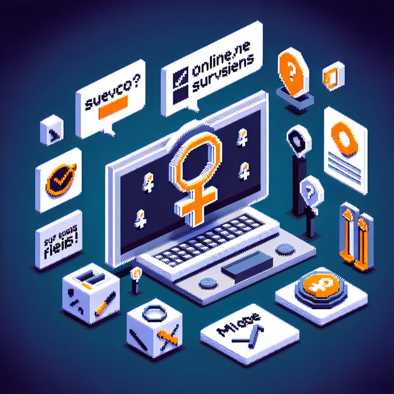 Artistic 3D voxel symbolizing an inclusive feminism poll