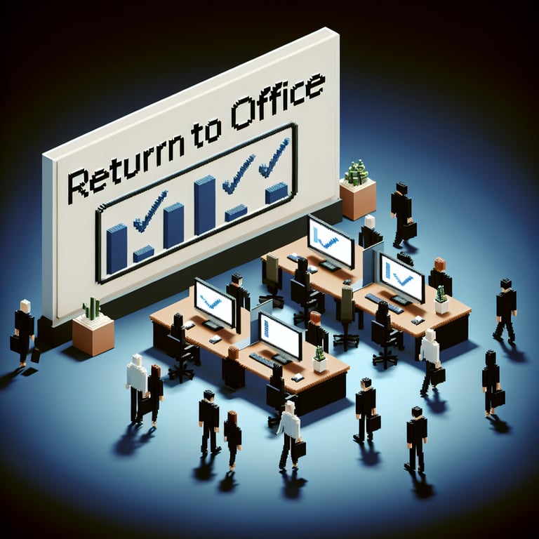 Artistic 3D voxel of in-office survey interface