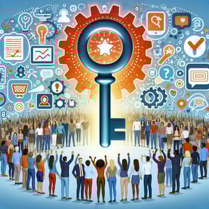 Illustration demonstrating the power of Self Service survey questions to enhance customer experience.