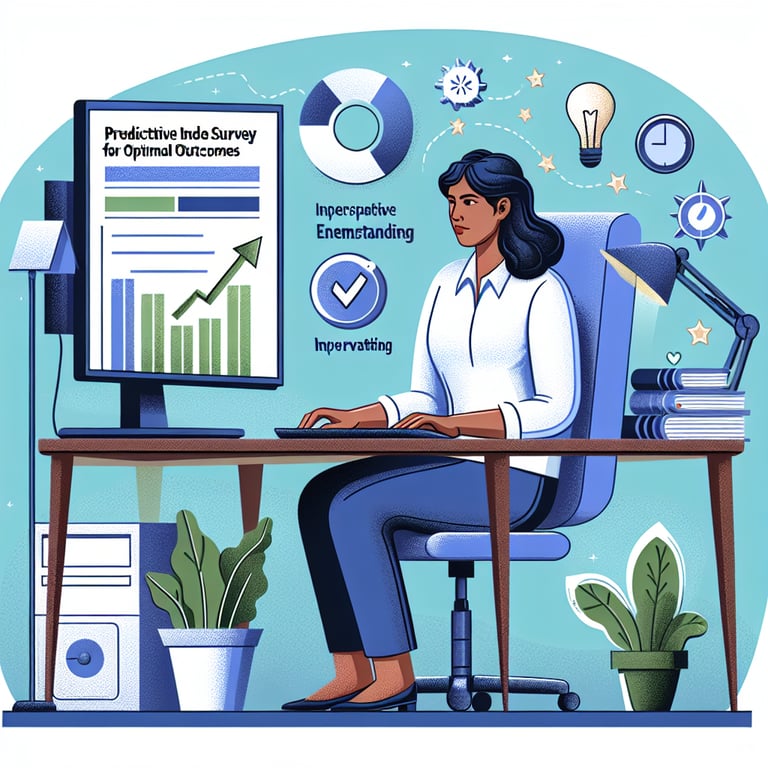 Illustration demonstrating how to ace the Predictive Index survey questions for optimal outcomes.