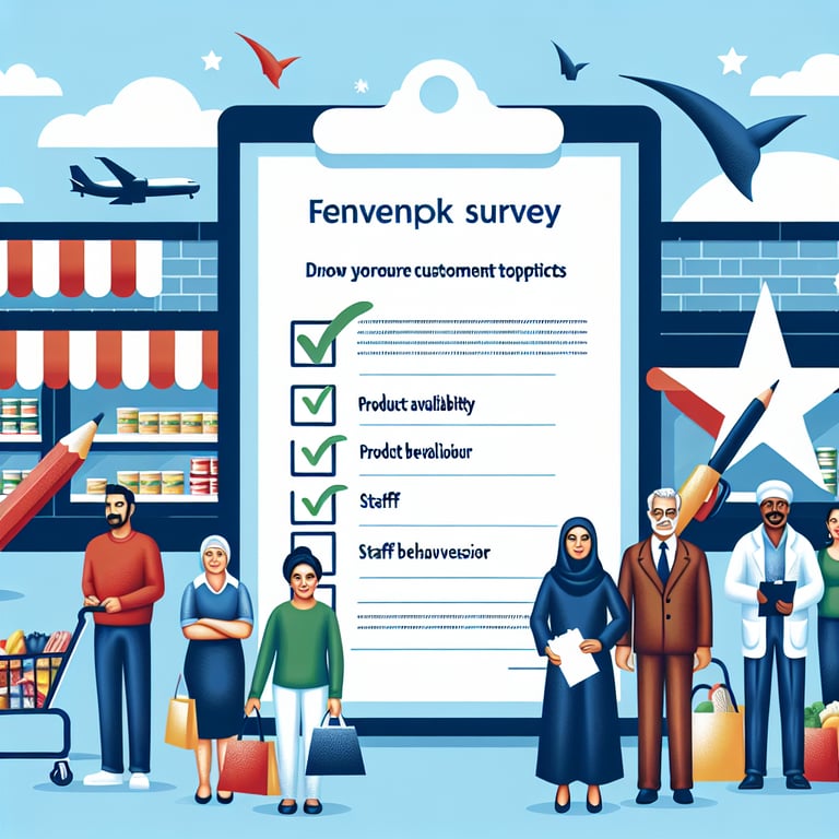 Illustration of engaging topics for Fredmeyer Feedback survey questions