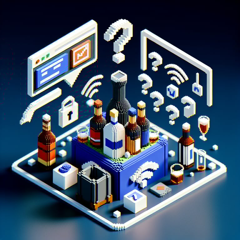 3D voxel artwork evoking consumer insights in an alcohol marketing survey