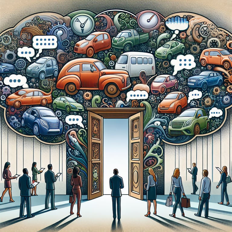 Illustration showcasing the power of automotive survey questions for gaining enlightening insights.