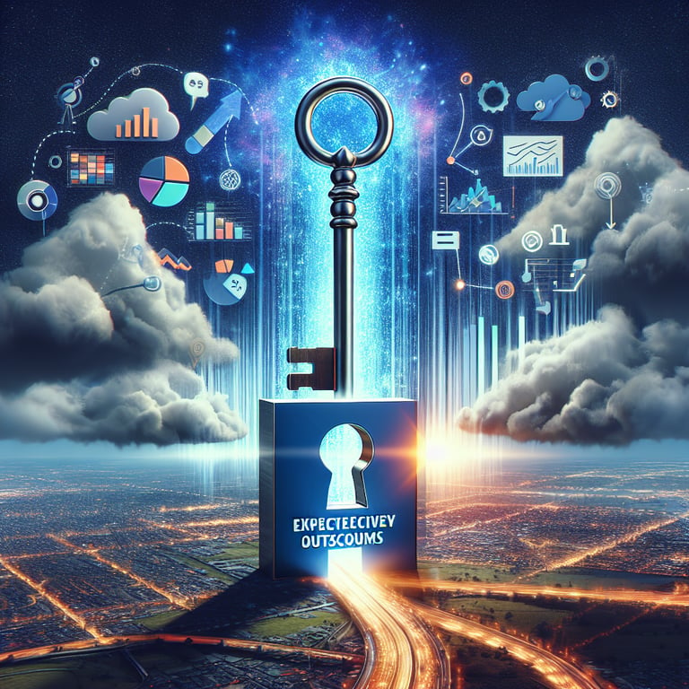 Illustration showcasing key Impact Measurement survey questions and expected outcomes.