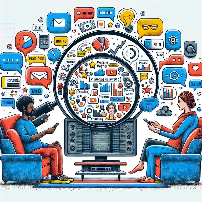 Illustration of viewer behavior trends in TV viewing survey questions