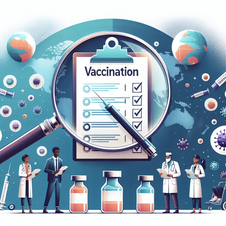 Illustration of relevant vaccination topics explored through survey questions.