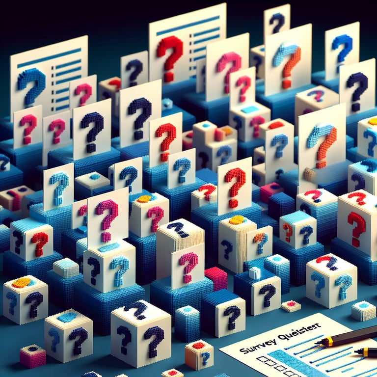 Artistic 3D voxel art of a masculinity assessment poll