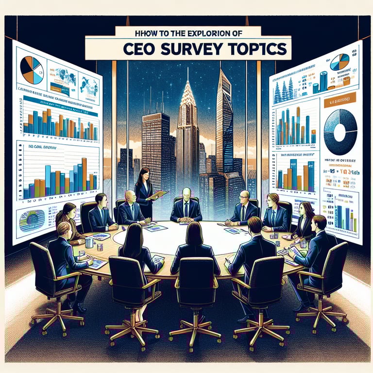 Illustration depicting the relevance and importance of various CEO survey questions.