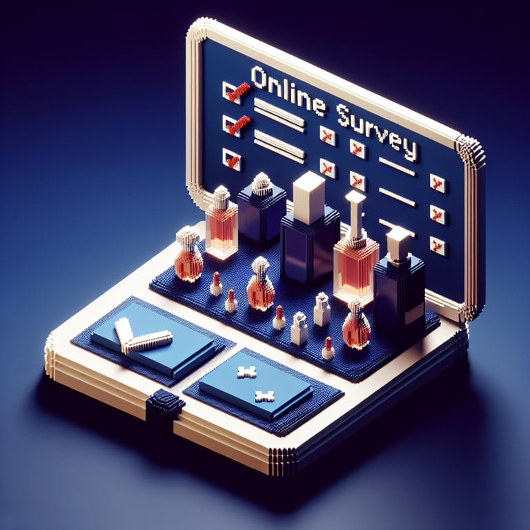 Artistic 3D voxel perfume poll experience