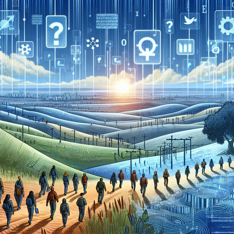 Illustration representing the exploration of Student Technology survey questions topics.