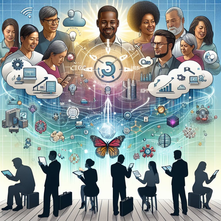 3D voxel illustrating workplace digital transformation survey