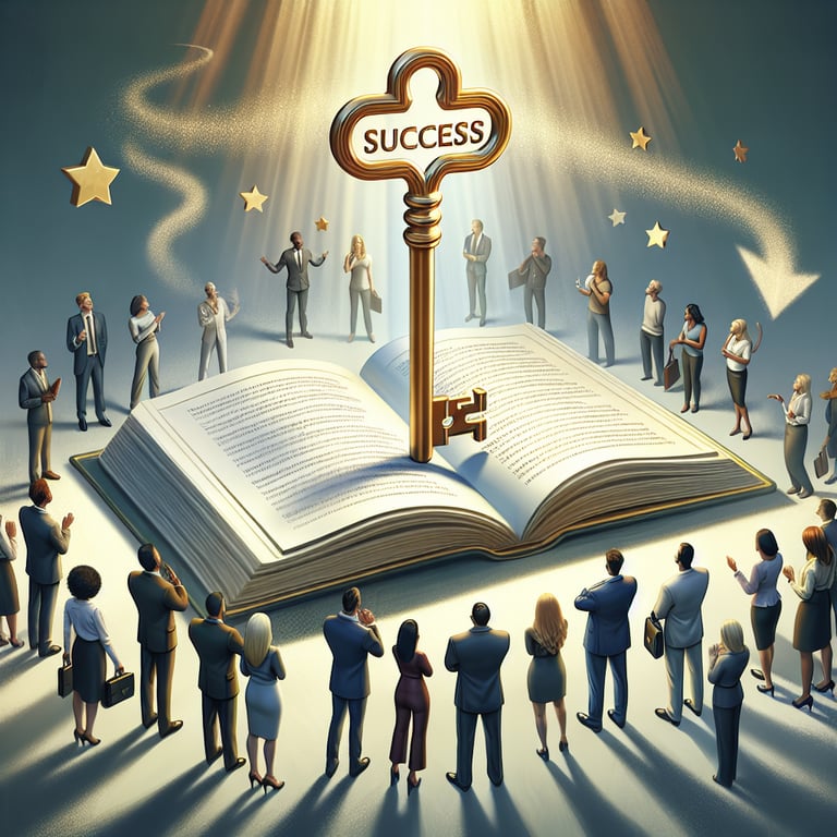 Illustration depicting the concept of unlocking success through the right Lessons Learned survey questions.