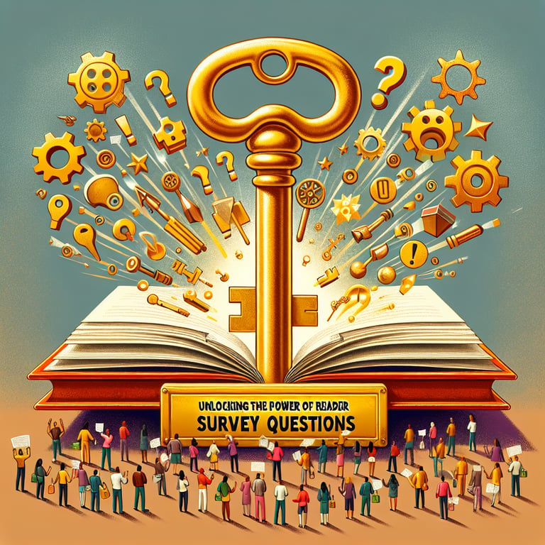 Illustration showcasing the impact of powerful Reader survey questions.