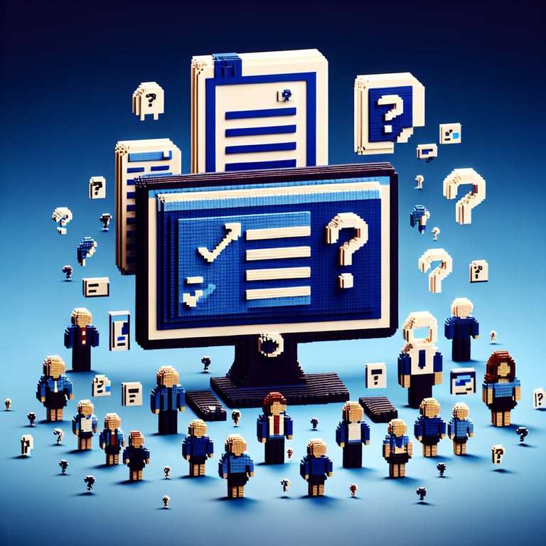 Vibrant 3D voxel illustrating educator survey insights