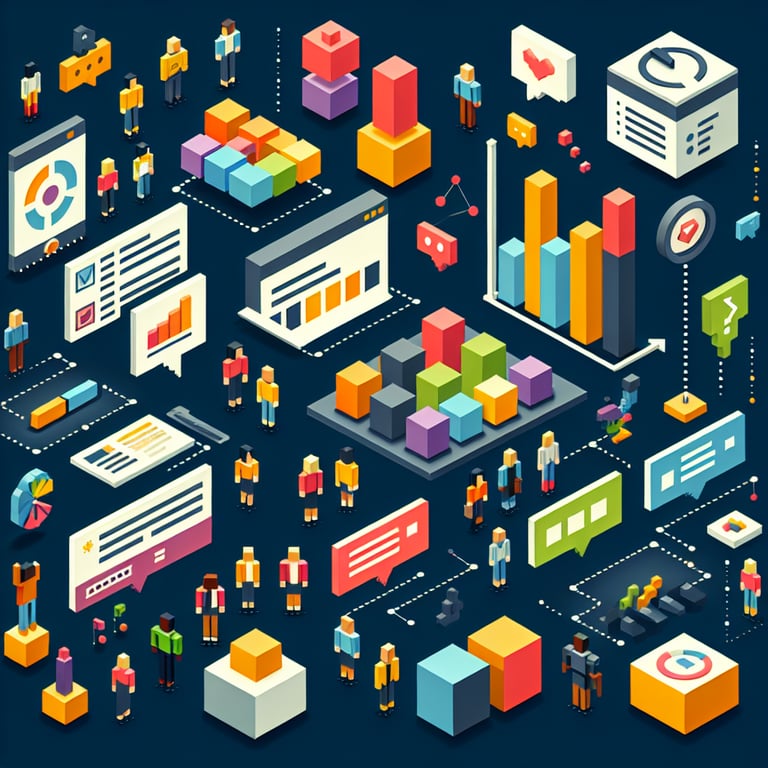 Artistic 3D voxel symbolizing a core values poll system