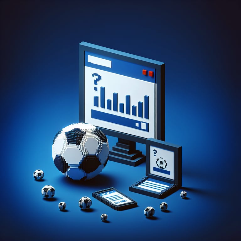 Artistic 3D voxel illustrating soccer club survey insights