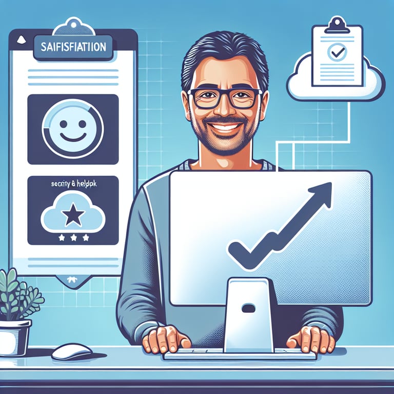 Diagram illustrating key topics in Customer Satisfaction for IT Services survey questions.