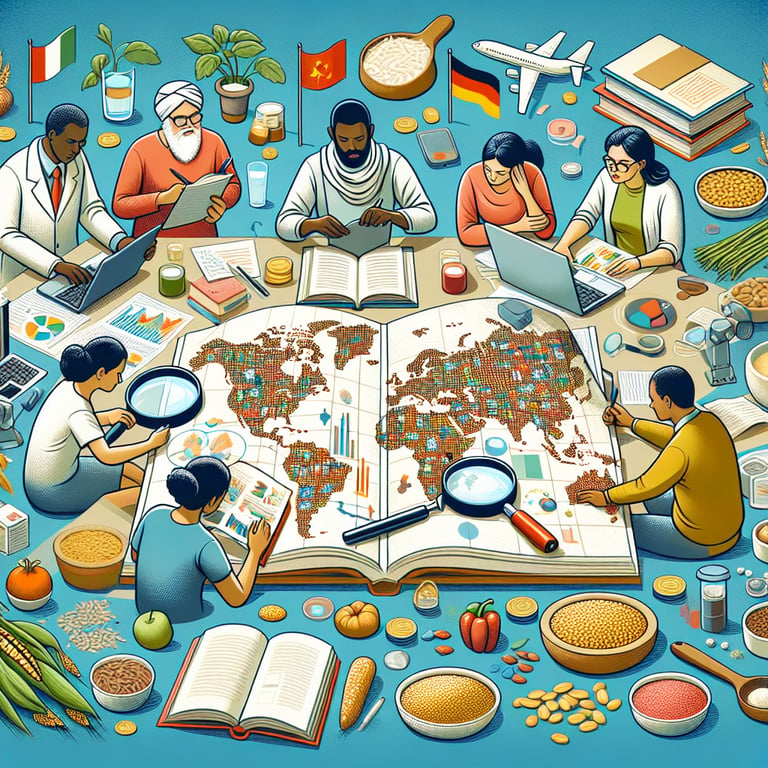 Illustration representing the impact of informed research through Food Security survey questions.