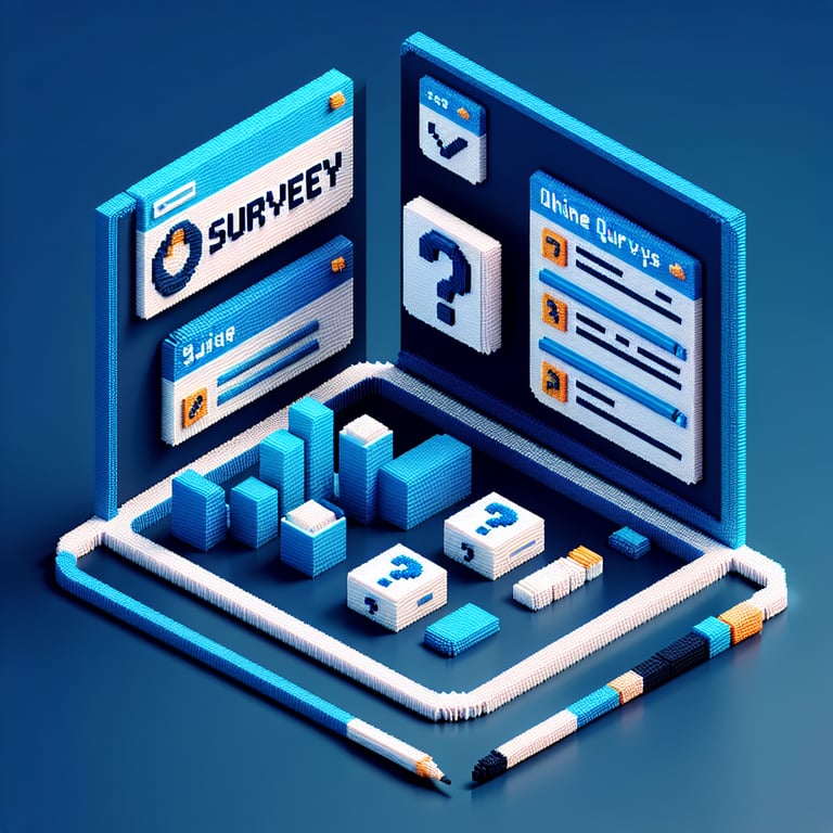 Stylized 3D voxel representing ACO CAHPS survey analysis
