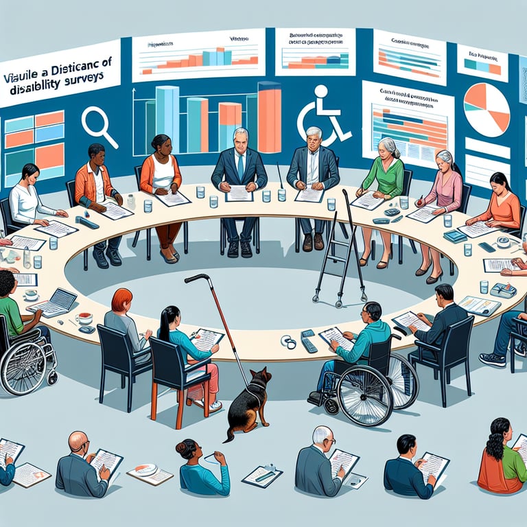 Illustration highlighting the importance and expected outcomes of Disability survey questions.