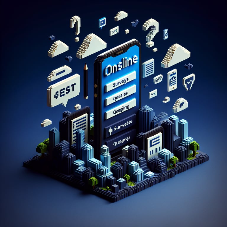 3D voxel visualization of smartphone survey data in cube form