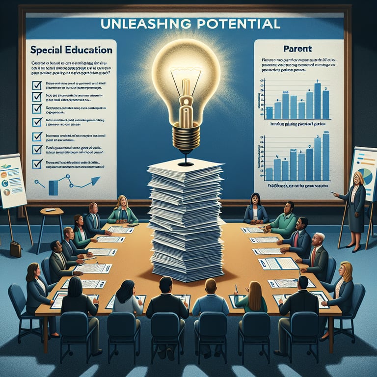 Strategic approach illustration for Special Education Parent survey questions.