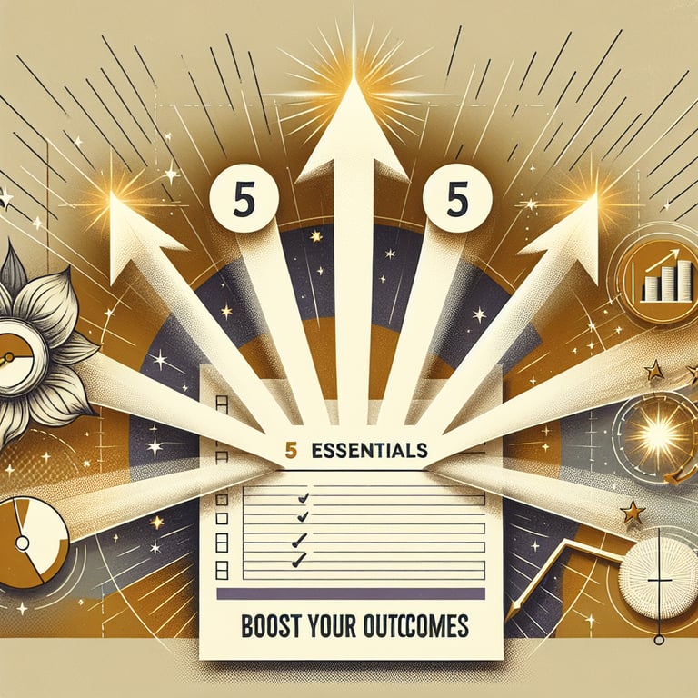 Illustration depicting the power of 5 Essentials survey questions to boost outcomes.