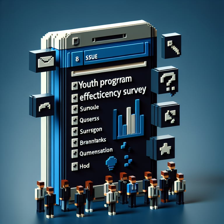 3D voxel art of youth program feedback and engagement