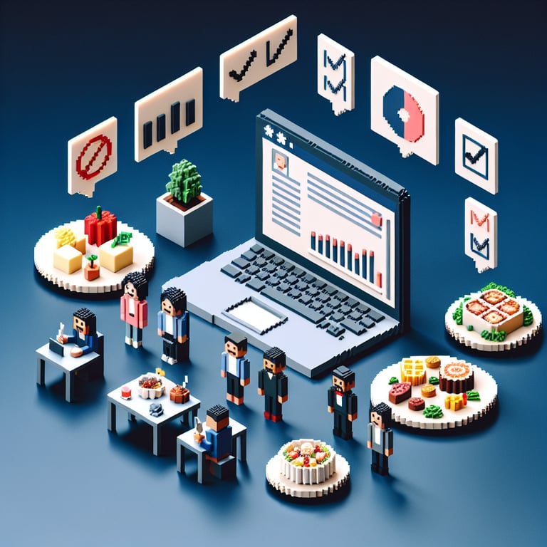 Artistic 3D voxel blending flavor profiles and feedback metrics