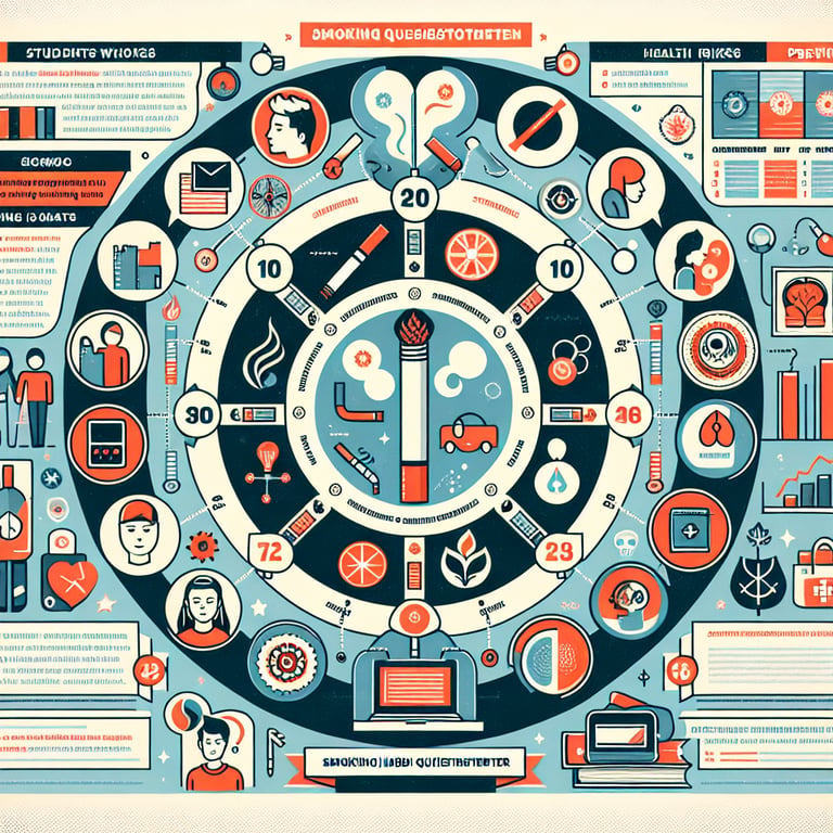 Illustration of key topics in a Smoking Questionnaire for Students survey.