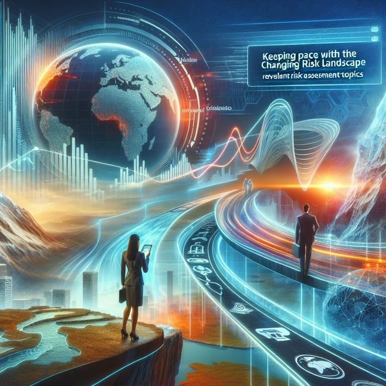 Illustration depicting the changing risk landscape in the context of Risk Assessment survey questions.