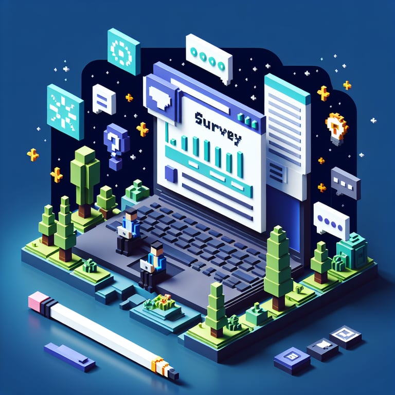 Artistic 3D voxel questionnaire capturing digital device engagement
