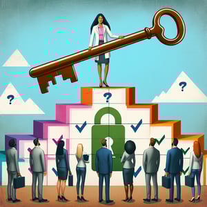 Illustration showing the potential of a team unlocked through SES survey questions.