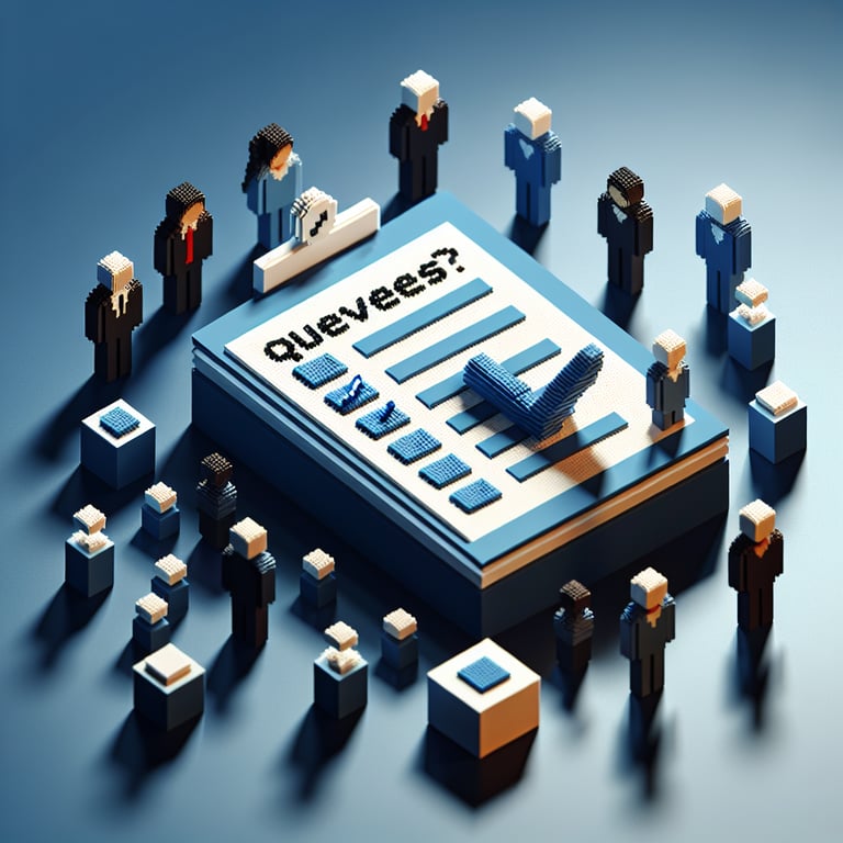 Artistic 3D voxel of collaborative stakeholder feedback loop