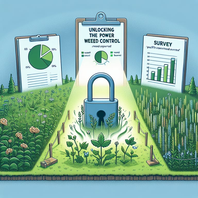 Weed Control survey questions illustration highlighting essential queries and expected outcomes.