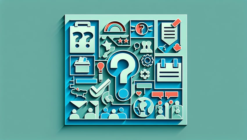 Colorful paper-cut style illustration depicting an anonymous voting poll with ballot boxes and voting slips.