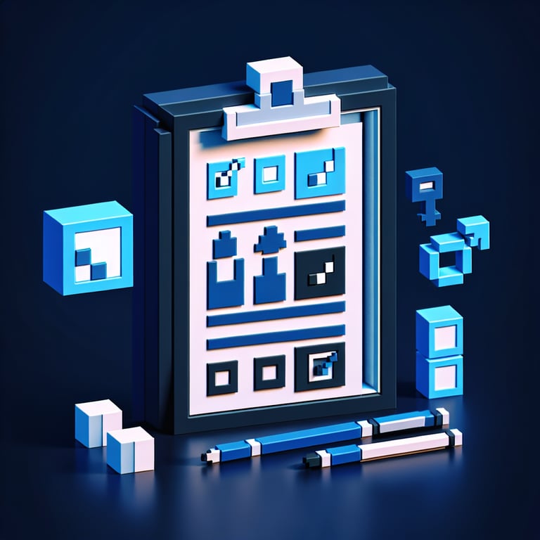 Artistic 3D voxel depicting gender inequality poll analytics