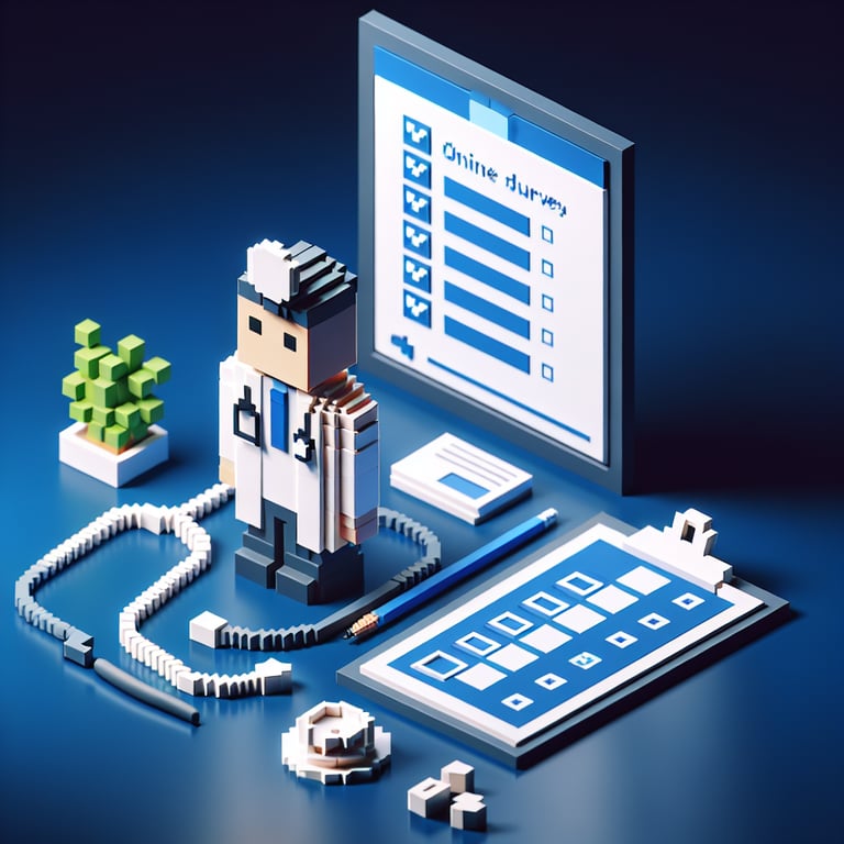 Artistic 3D voxel of online physician feedback poll