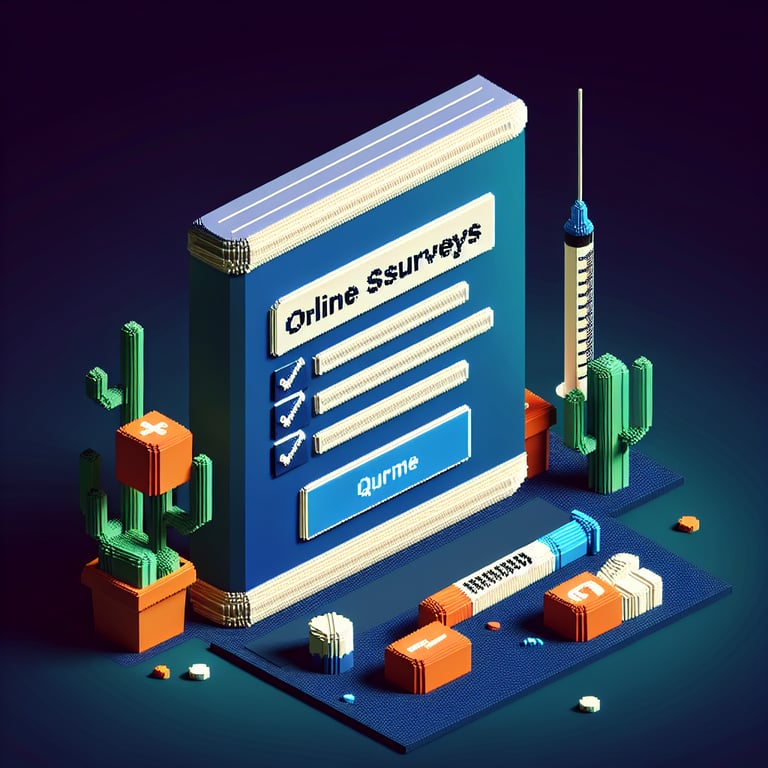 3D voxel depiction of substance use questionnaire interface