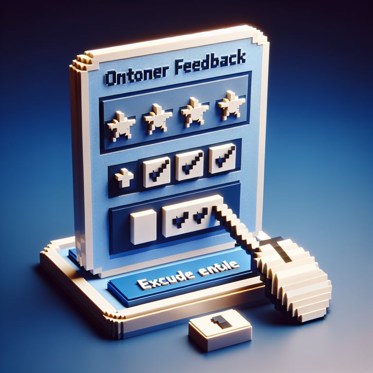 Artistic 3D voxel representing voice-of-customer survey data