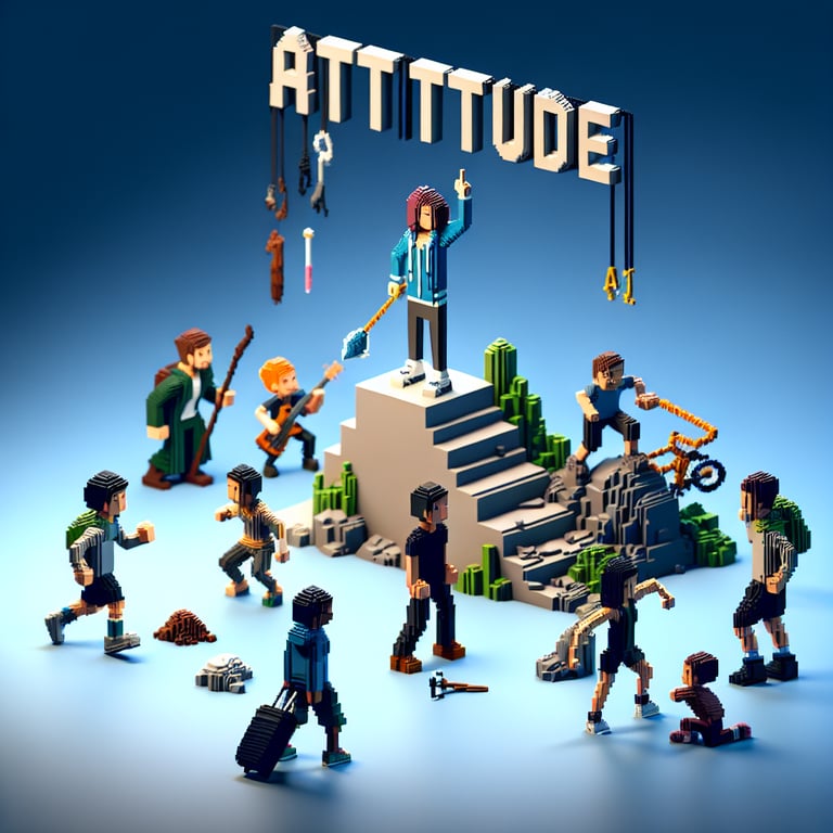 Illustration showcasing the power of Attitude survey questions and their expected outcomes.