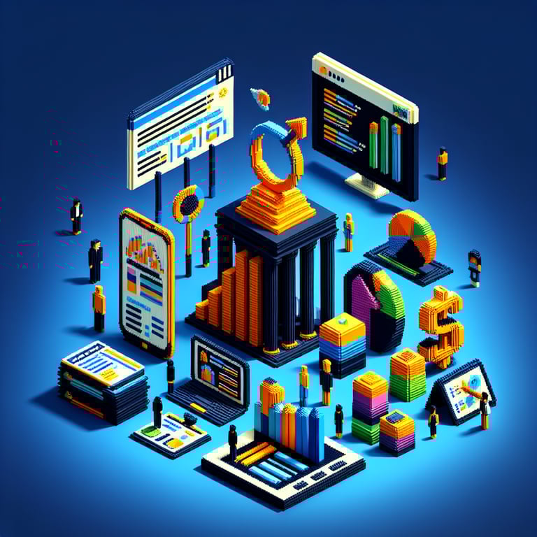 3D voxel art of a feedback checkbox and service icons symbolizing customer satisfaction survey question
