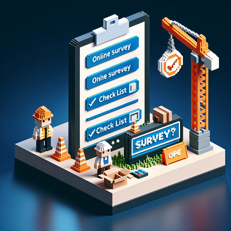 Artistic 3D voxel representation of a restaurant pre-opening survey