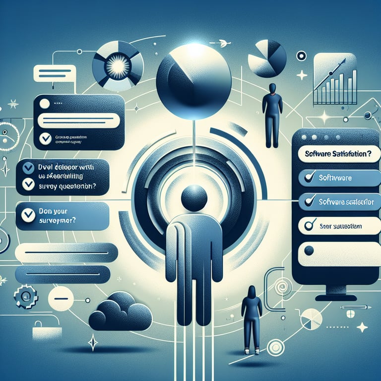 Illustration showing the impact of Software Satisfaction survey questions.