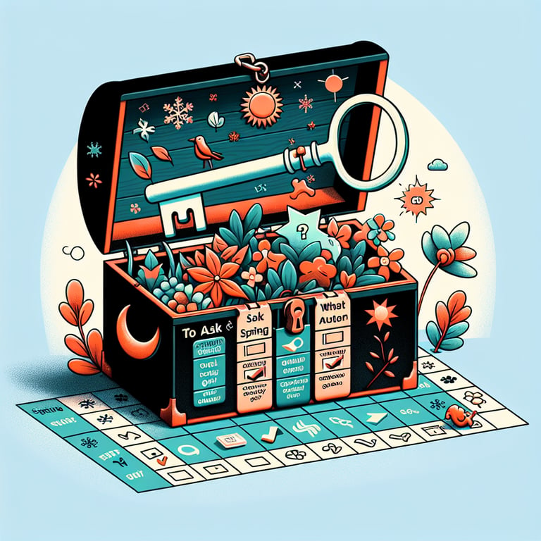 Illustration depicting the process of unlocking insights using seasonal survey questions.